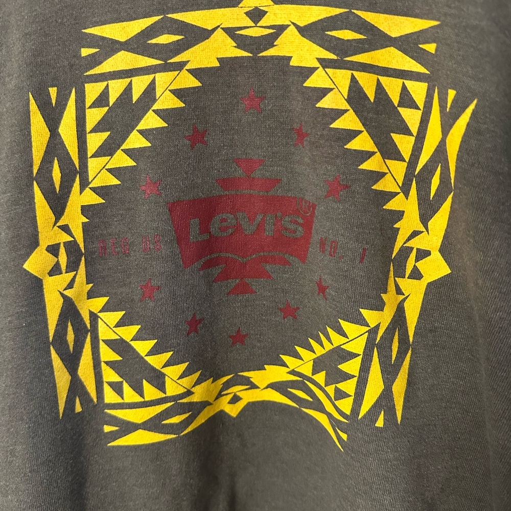 Levi's Charcoal hoodie with Yellow and Red Graphic
B1